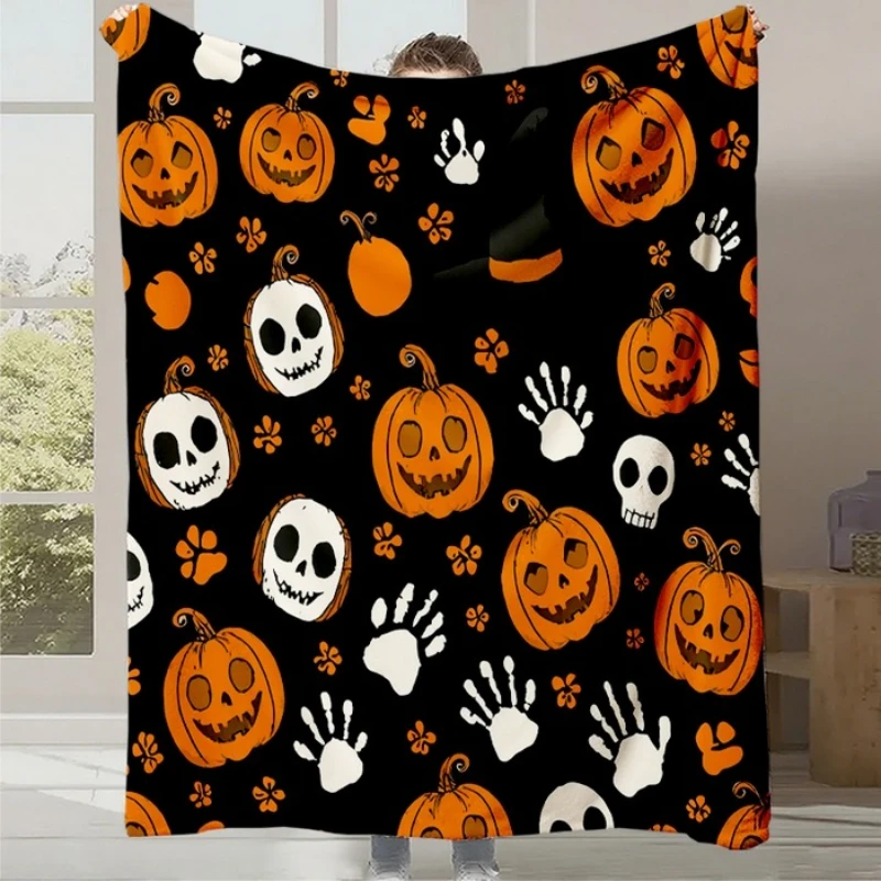 

2025 New Halloween Thanksgiving Flannel Multifunctional Blanket Sofa Blanket Autumn and Winter Warm Living Room Decoration
