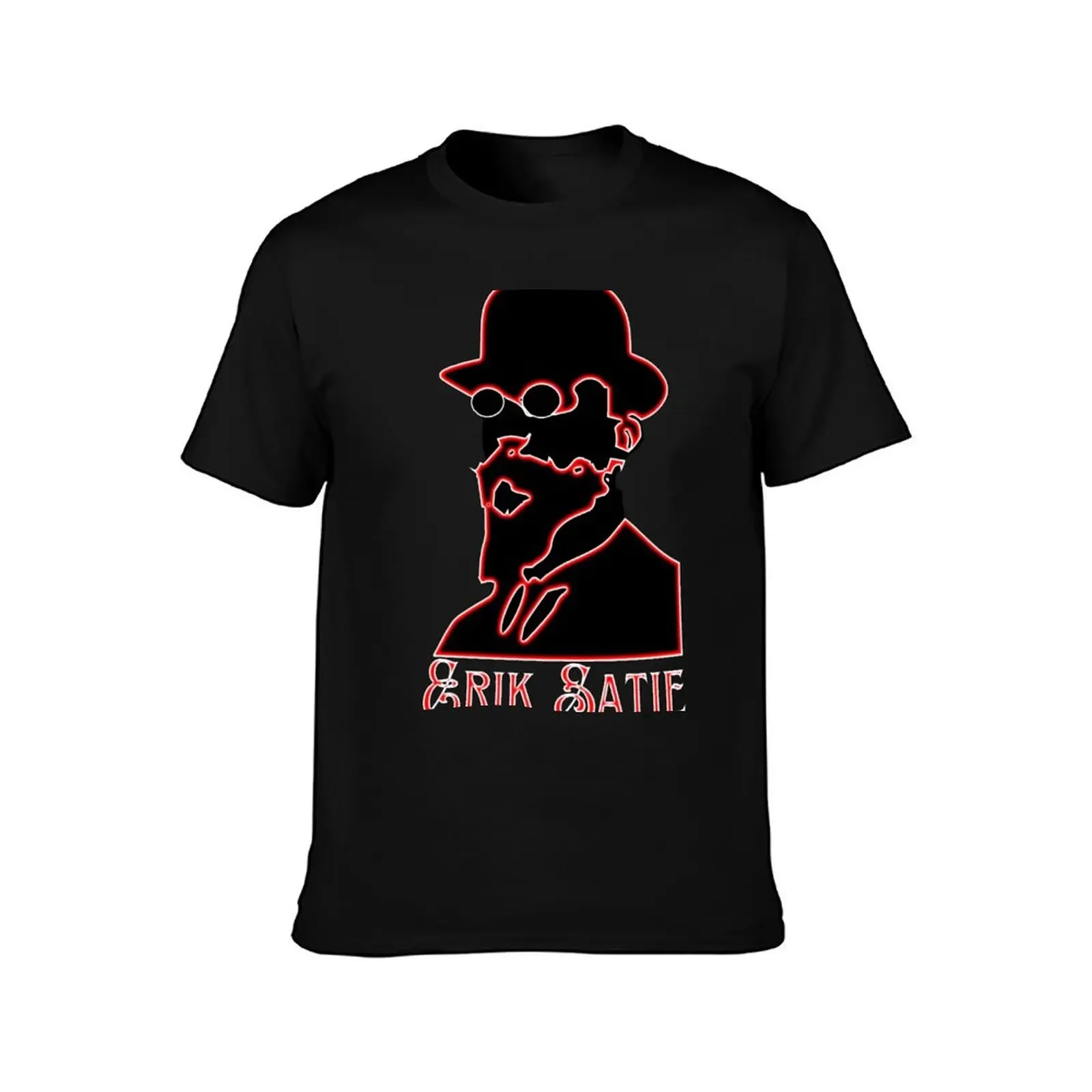 Erik Satie Neon T-Shirt summer top customizeds vintage graphic tee hippie clothes t shirt for men