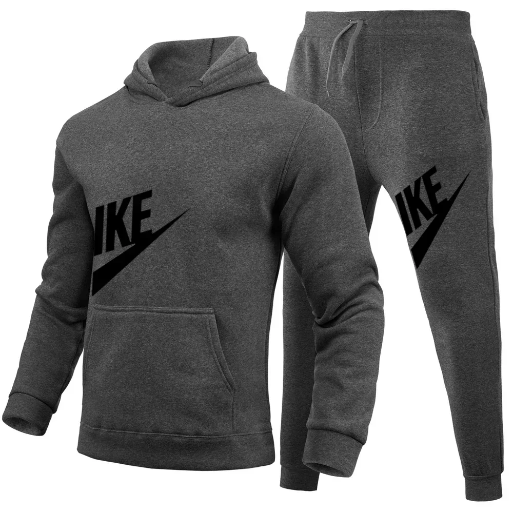 Ensemble sweat-shirt + pantalon long pour hommes, ensemble sweat-shirt pour course en plein air et fitness, automne/hiver 2025