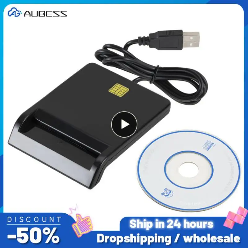 Grwibeou USB Smart Card Reader For Bank Card IC/ID EMV card Reader High Quality for Windows 7 8 10 Linux OS USB-CCID ISO 7816