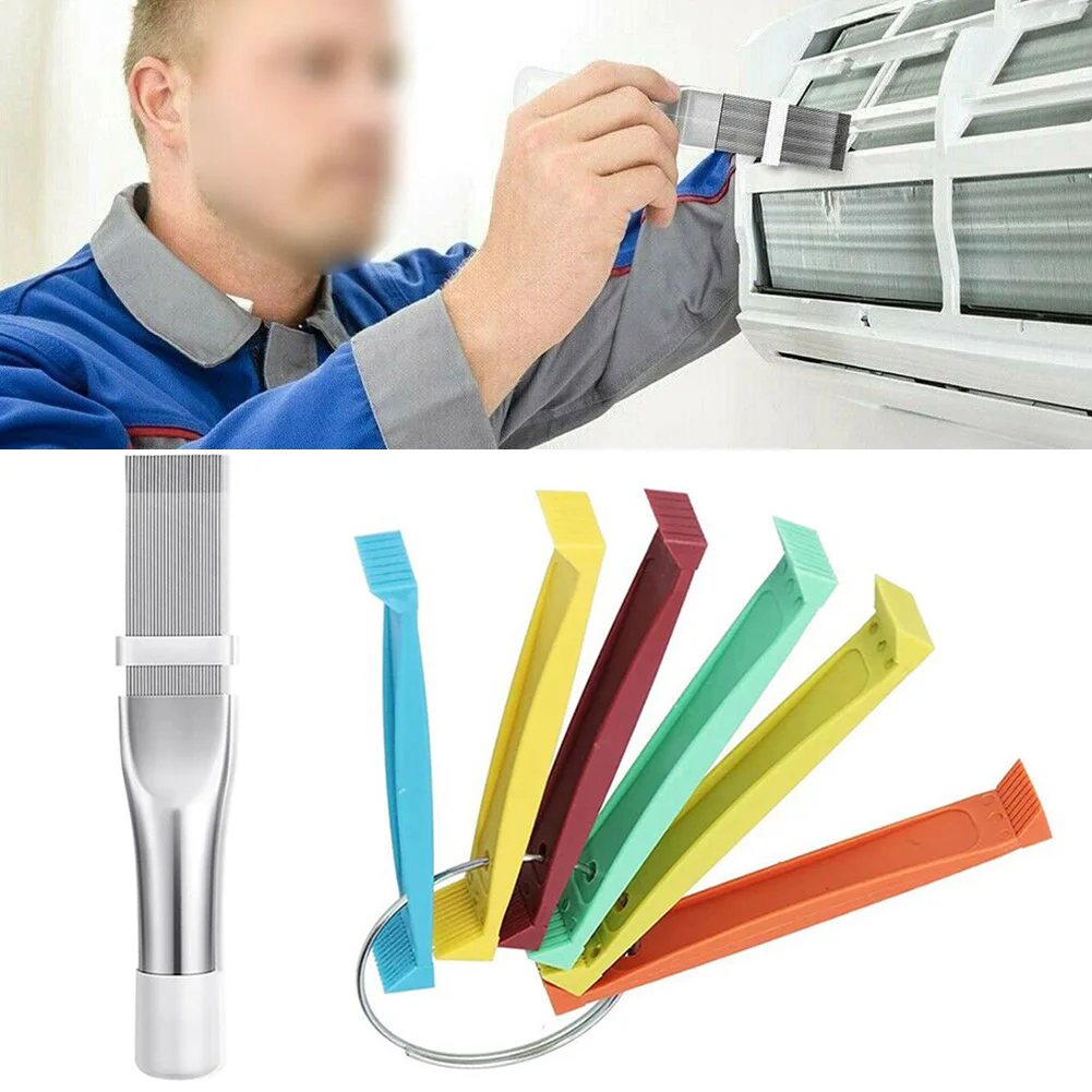 

Cleaning Brush Air Conditioner Fin Cooler Repair Combs Kits Plastic + Metal Sets Sturdy Waterproof For Evaporator