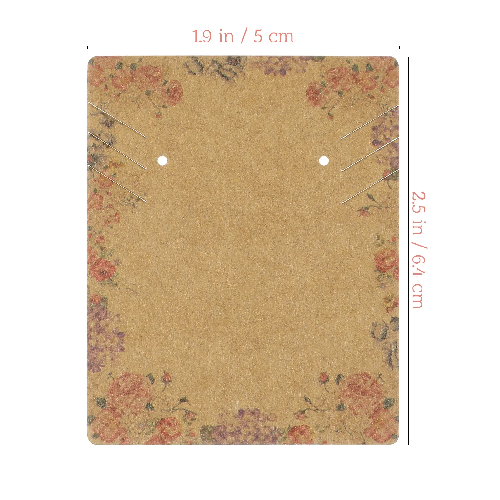 مجموعة بطاقات عرض مجوهرات بنمط الأزهار الجذابة مكونة من 100 قطعة للأقراط والقلائد والأساور ومجموعة بطاقات عرض المجوهرات