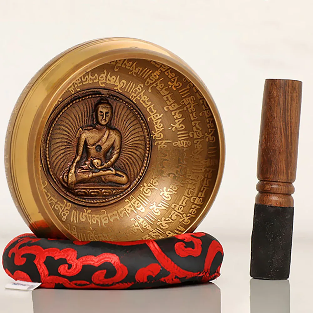Ensemble de bols chantants tibétains Lotus, cadeau unique, utile pour la méditation, le yoga, la relaxation, la guérison des chakras, la prière et la pleine conscience