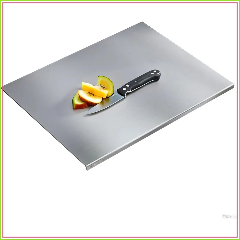 

304 Stainless Steel Cutting Board - Non-Slip, Dishwasher Safe, 15.7x11.8in for Meat, Veggies, Fruits, Bread