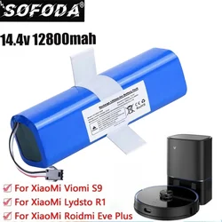 New 14.4V Battery Pack 12800mAh For XiaoMi Lydsto R1 Viomi S9 Roidmi Eve Plus Rechargeable Li-ion Battery Robot Vacuum Cleaner