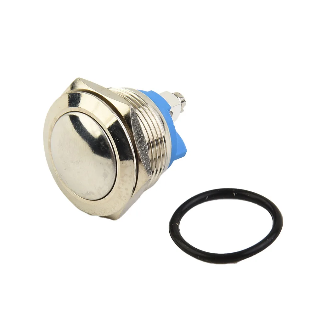 Stainless Steel 19mm Momentary Push Button Switch IP67 Rated Waterproof Starter Switch for Heavy Rain Exposure