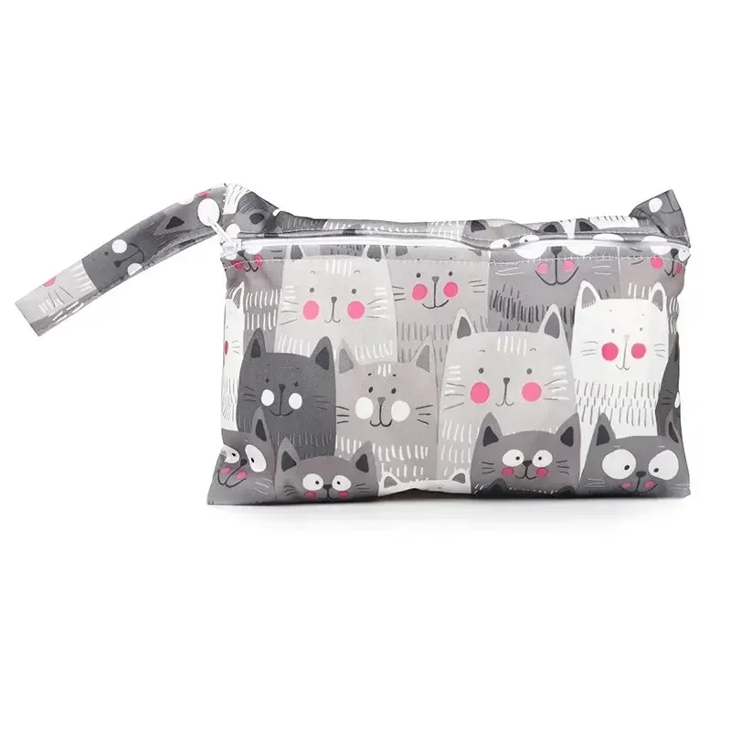 Large Capacity Baby Diaper Bags for, with Zippered Pockets and Cute Cartoon Pattern Baby Accessories Waterproof Pouch