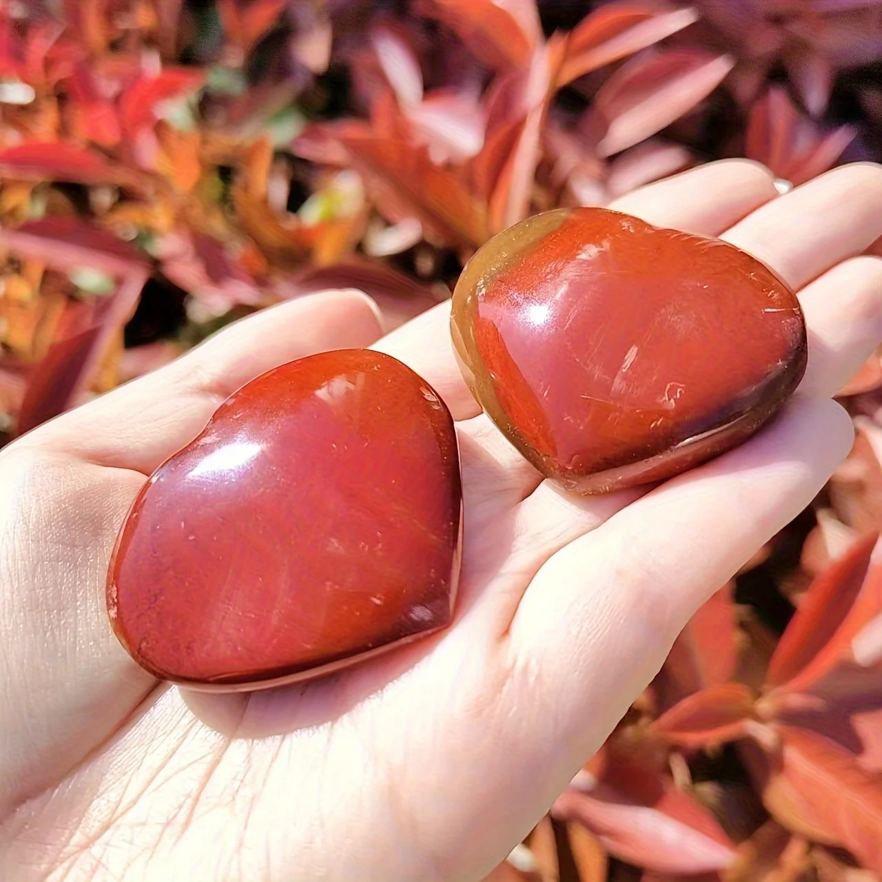 1PC Red Jasper Heart - Natural Chakra Aura Polished Bohemian-for Jewelry Making, Home Decor,  Mother's Day Gifts