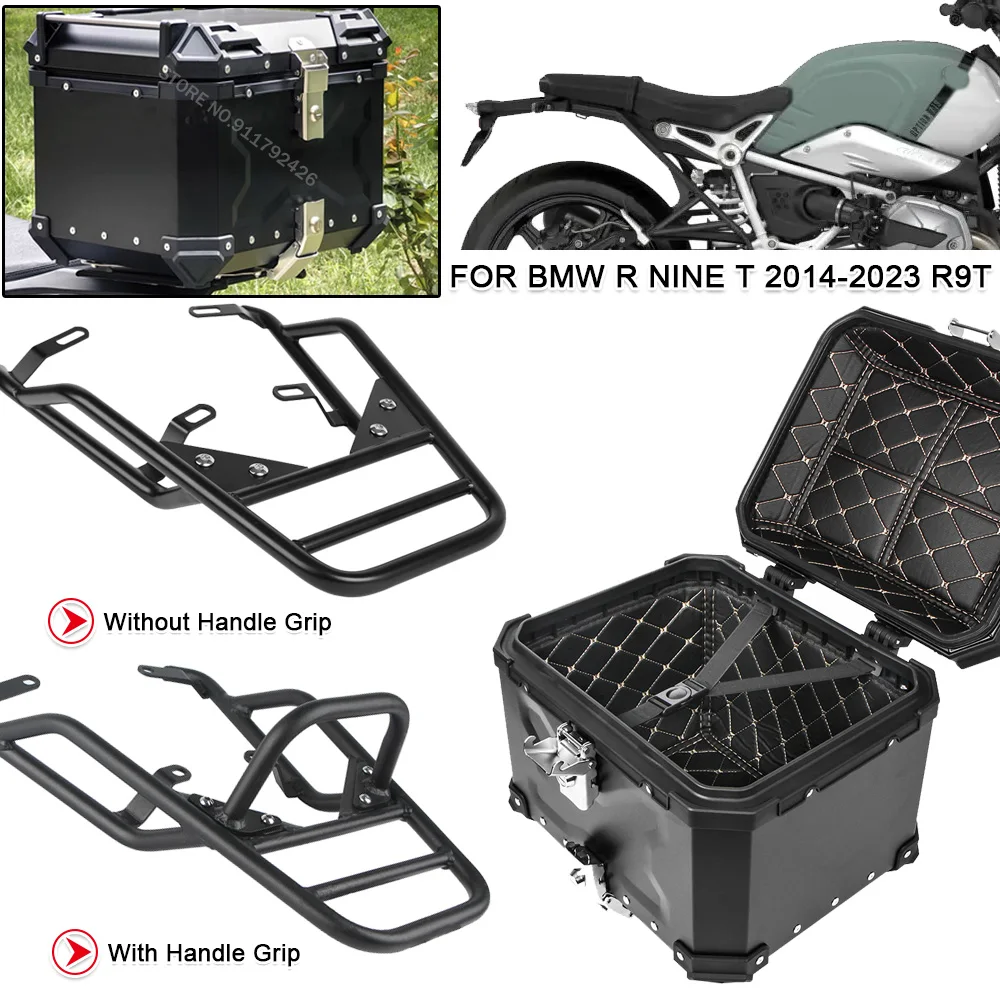 Motorcycle Rear Rack Aluminum Tail Box 45L 55L Top Case Luggage Holder Bracket For BMW R Nine T Pure Racer Scrambler 2014-2023