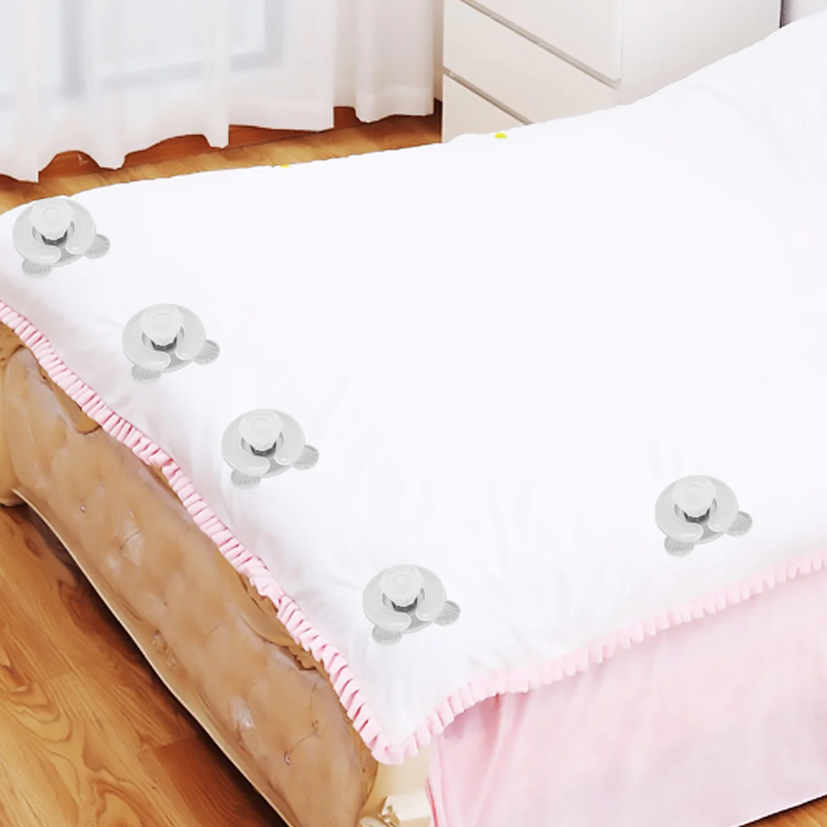 

12 Pcs Quilt Cover Holder Fixator for Blanket Clips Fixing Comforter Grippers Bedsheets Non-slip Bedding