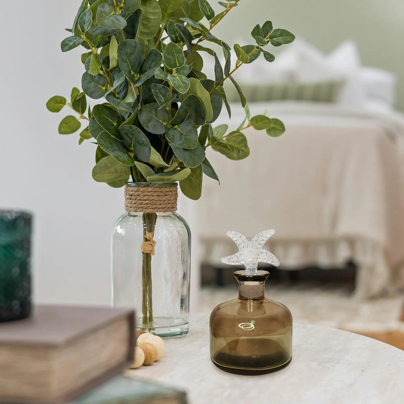 

Набор из 5 прозрачных винтажных пробок для ароматерапевтических флаконов с американским тиснением и кристаллами в форме звезды, для французских стеклянных флаконов для духов