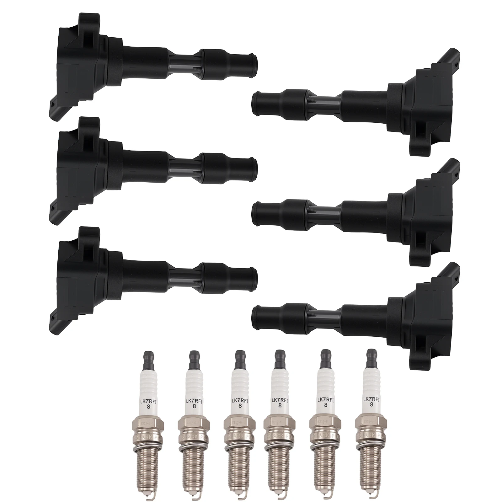 Iridium Spark Plug + Coil Pack for Genesis G80 2017-2020 V6 3.8L UF-844