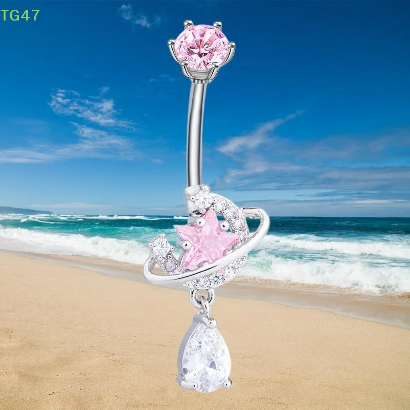 【LS】Crystal Dangle Belly Butto - Body Jewelry Universe recension och pris