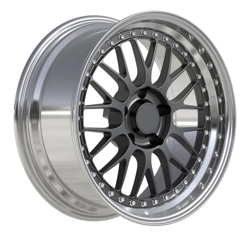 Beadlock Deep Concave Alloy Wheels Custom Polish Matt Gray Alloy Passenger Car Wheels 5x120 2 Piece Forged Wheels