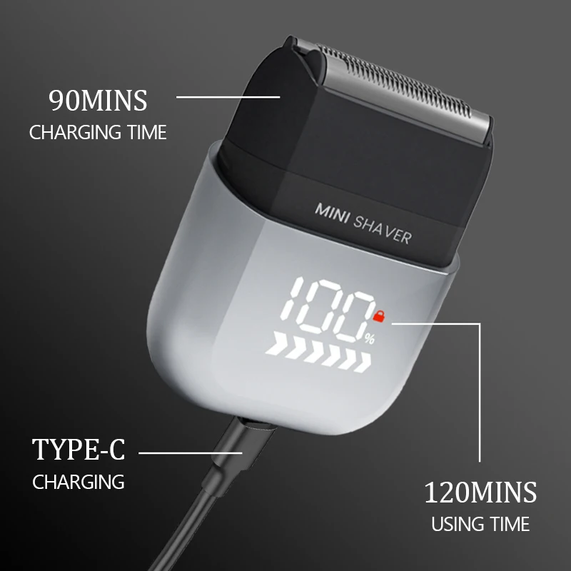 Golarka elektryczna Kemei Mini przenośna golarka elektryczna maszynka do golenia dla mężczyzn USB akumulatorowa wodoodporna golarka do biura podróży km-t20