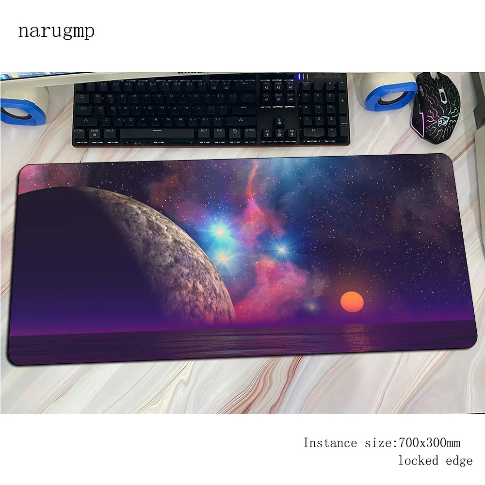 Space Sci Fi mouse pad 700x300x4mm gaming mousepad Domineering office notbook desk mat Beautiful padmouse games pc gamer mats