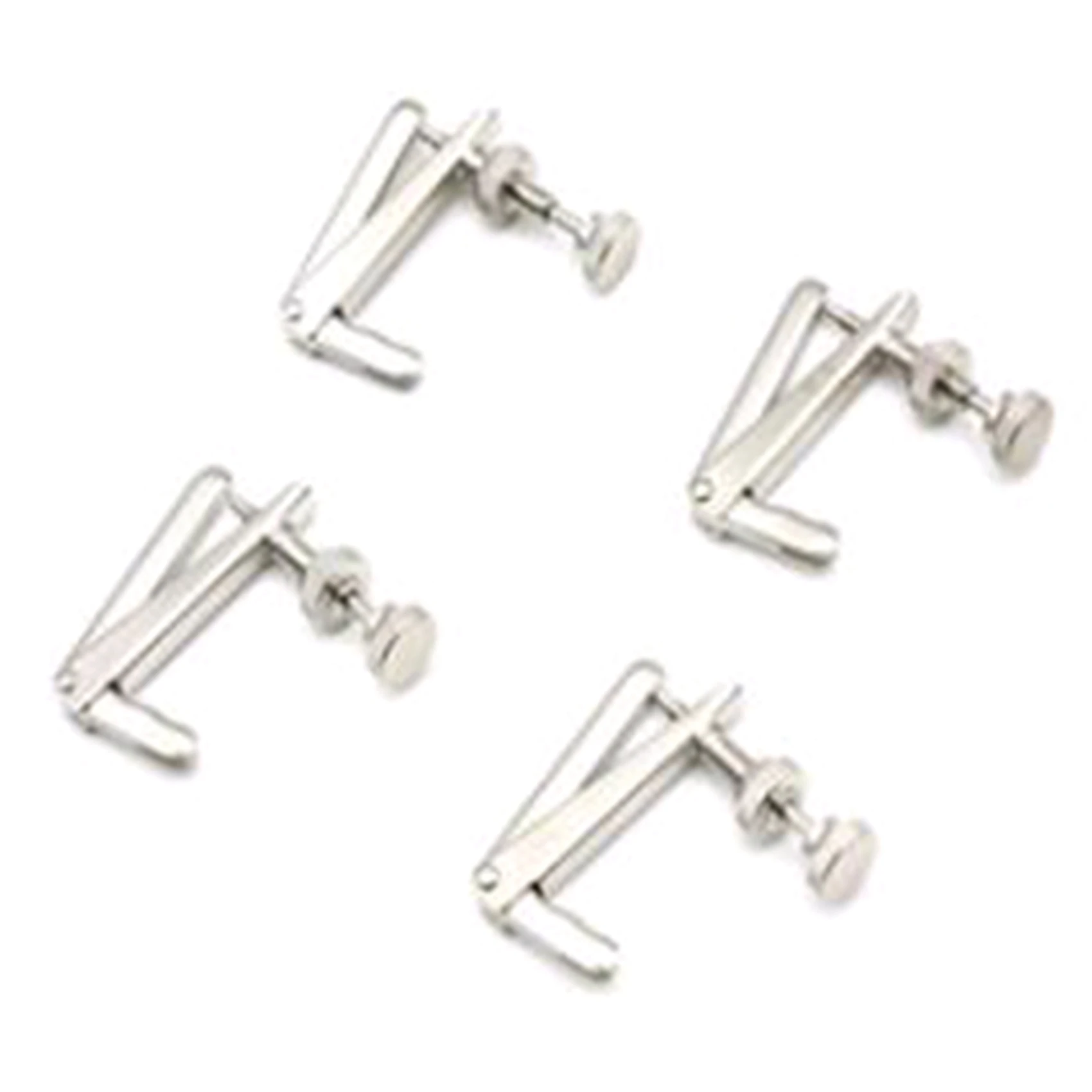 

4Pcs/Set Cello String Adjusters Silver Metal String Fine Tuner Musical Instrument Replacement Parts for 3/4