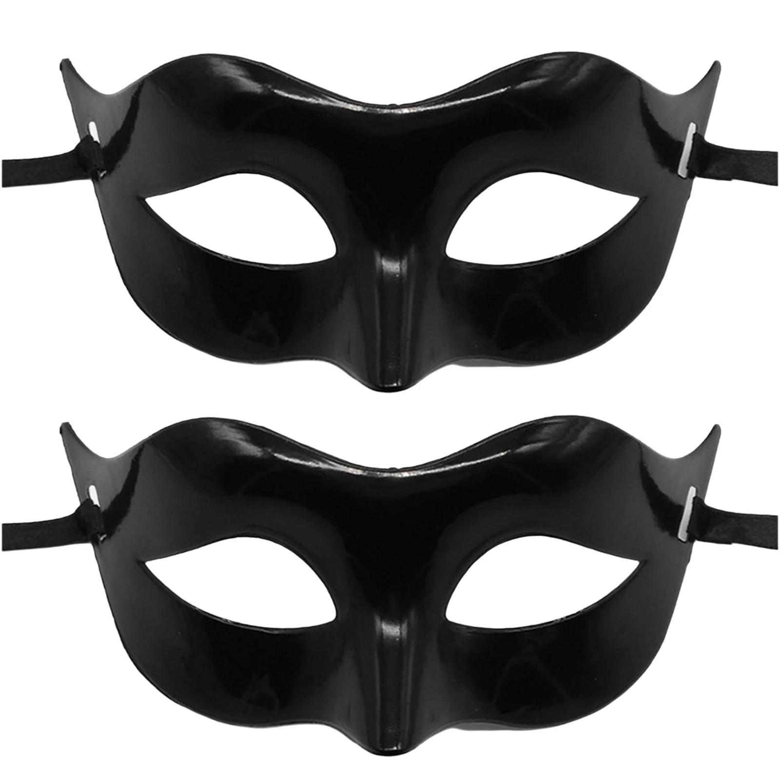 

2Pcs Unisex Women Men Retro Half-face Self-tied Strap Face Mask Venetian Mask Party Accessory for Ball Masquerade Dance Party
