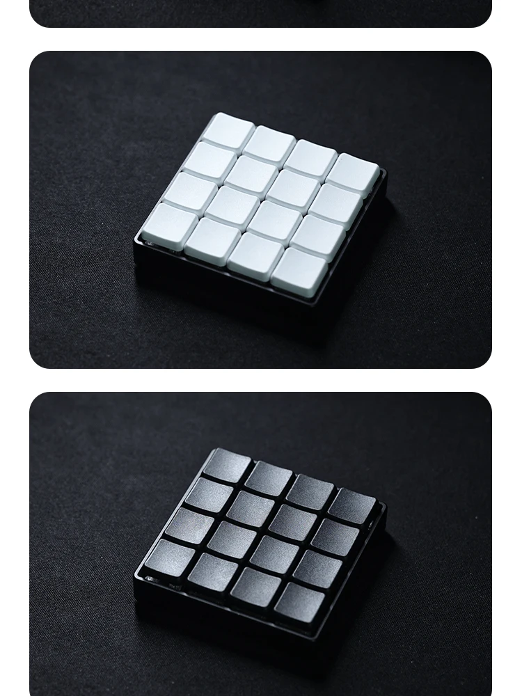 50 Stück CHOSFOX Tastenkappen, niedriges Profil, PBT-Tastenkappen für Kailh Chocolate Switch mechanische Tastatur, ultradünn, schwarz, weiß, transparent – Detail 5