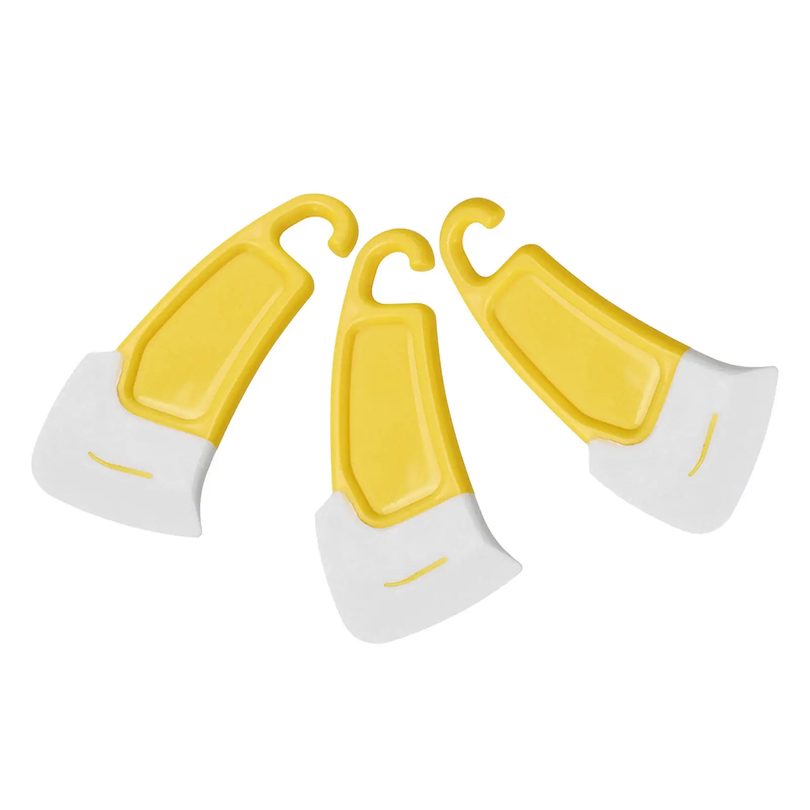 3Pcs Kitchen Silicone Scraper High Temperature Resistant Flexible Non Stick Pot Pan Cleaning Spatula Non Slip Handle Tool