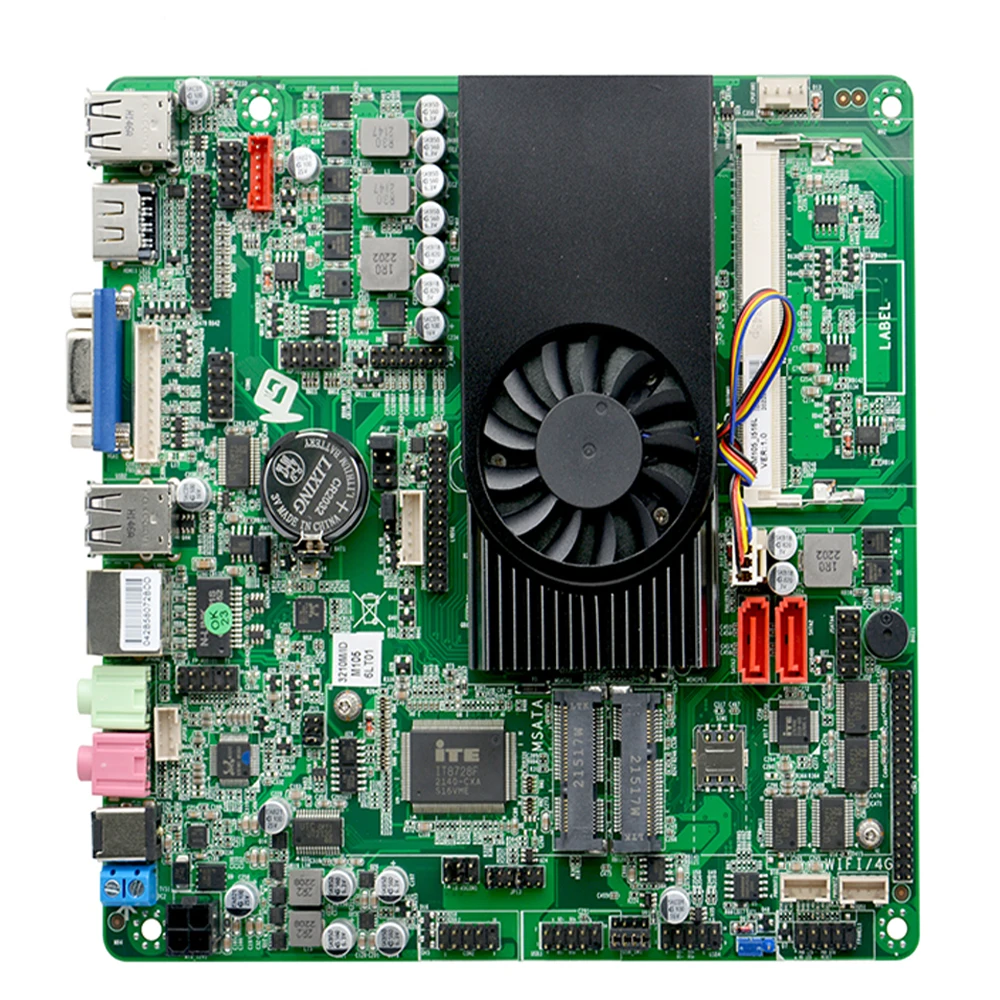 Partaker Thin ITX Motherboard ITX-M105_I516L Core i5 3210M Processor VGA LVDS Dual HD-MI Mini ITX Mainboard