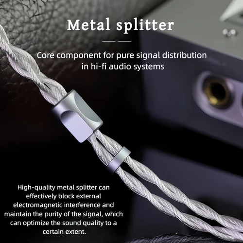 Imagen 2 del producto Cable de actualización de auriculares internos Nici HiFi-17 0,78 2 pines/mmcx/ie900/HD800 a 4,4mm/4 pines XLR para Delci Explorer DaVinci Himalaya