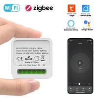 Tuya 16A Mini Wifi Smart Switch DIY 2-Way Remote Control Timer Relay Automation For Smart Life Work With Alexa Google Home Alice