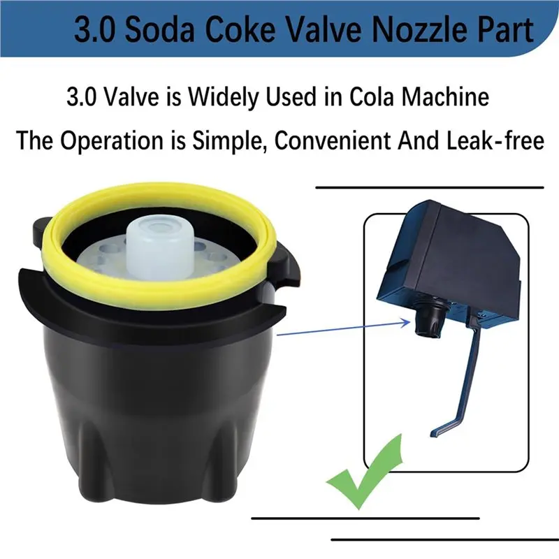 ABJI-LEV 3.0 Soda Valve Nozzle 28545 Diffuser 28368 Internal Mixer Part,For Cola Machine Inner Outer Valves Replacement 6Set