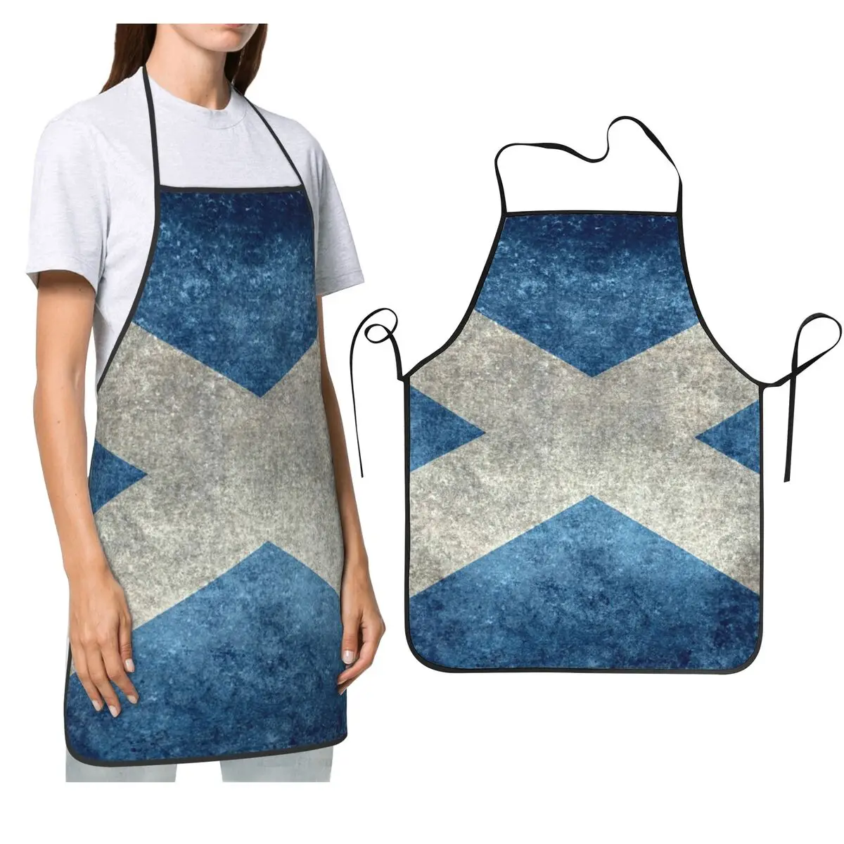 

Флаг Шотландии - Грузкие винтажные фартуки для шеф-повара, приготовления пищи, выпечки, водонепроницаемый нагрудник, кухонный сарафан для уборки