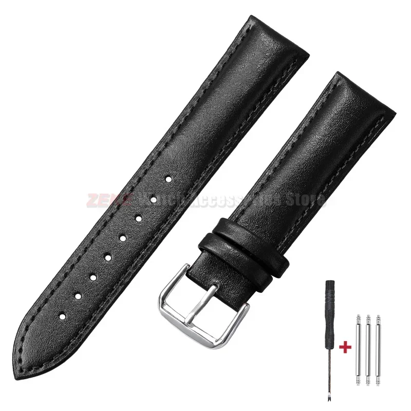Echtes Kalbsleder-Uhrenarmband 12/13/14/15/16/17/18/19/20/21/22/24mm Universelle Armbänder für Damen Schlankes Armband Zubehör – Detail 12