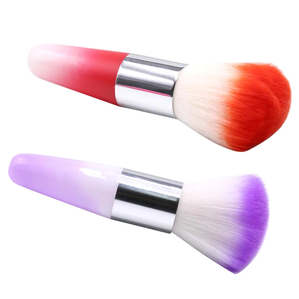 

2Pcs Nail Art Dust Brush Fine Wool Bristles for Makeup Powder Application and Acrylic Nail Cleaning Professional Grade