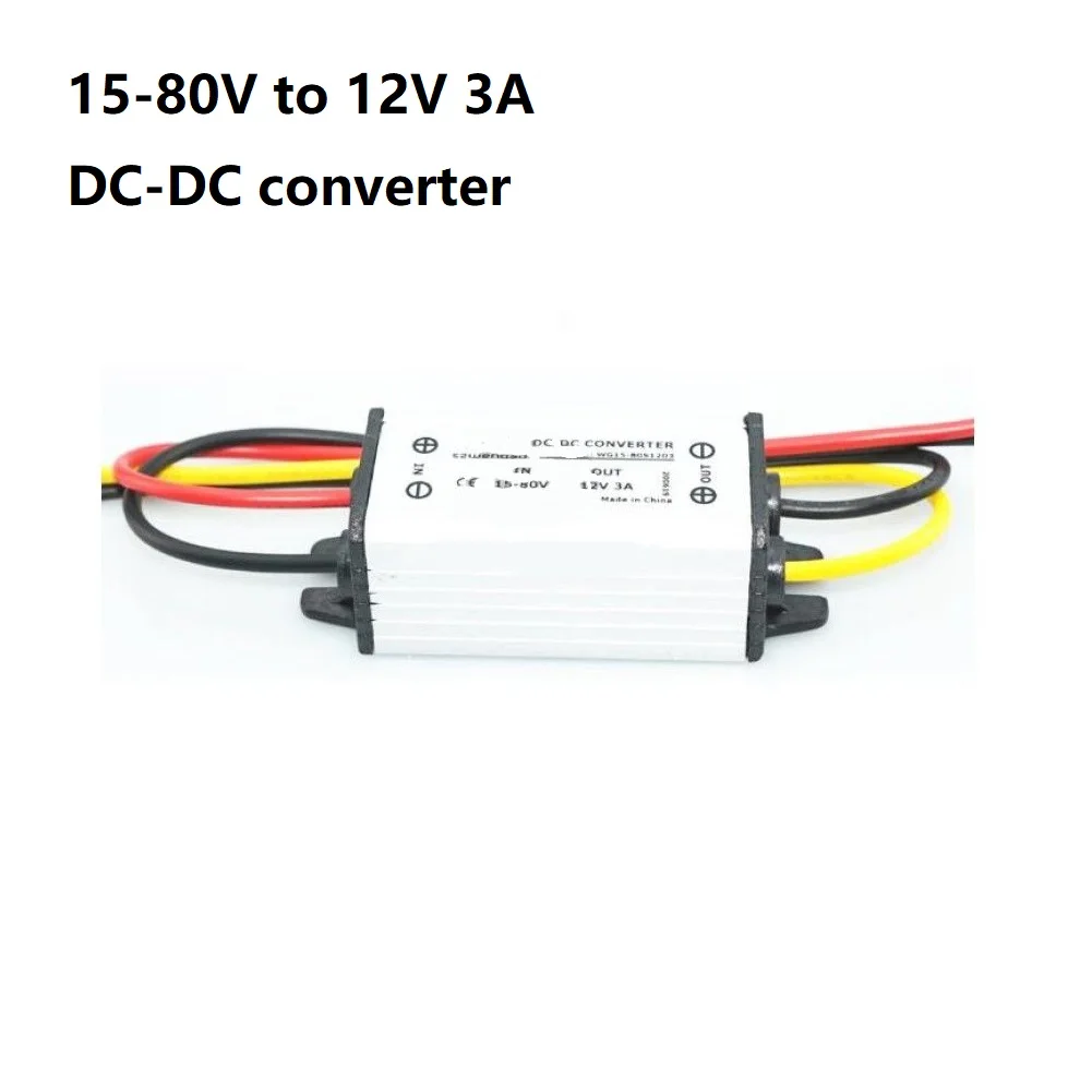 IP67 Power Supply DC-DC Converter 12V 3A As Show Aluminum Alloy Housing Over-current Protection Short-circuit Safe