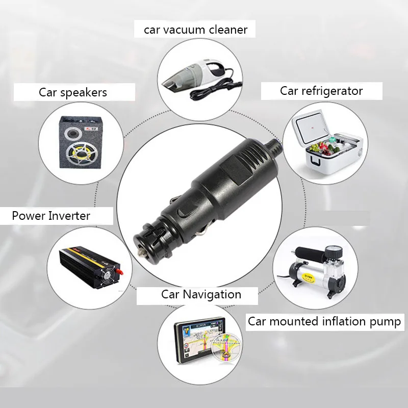 سيارة ولاعة السجائر التوصيل اكسسوارات السيارات سيارة مقبس ولاعة موصل قابس ذكر التوصيل العالمي 12 فولت-24 فولت