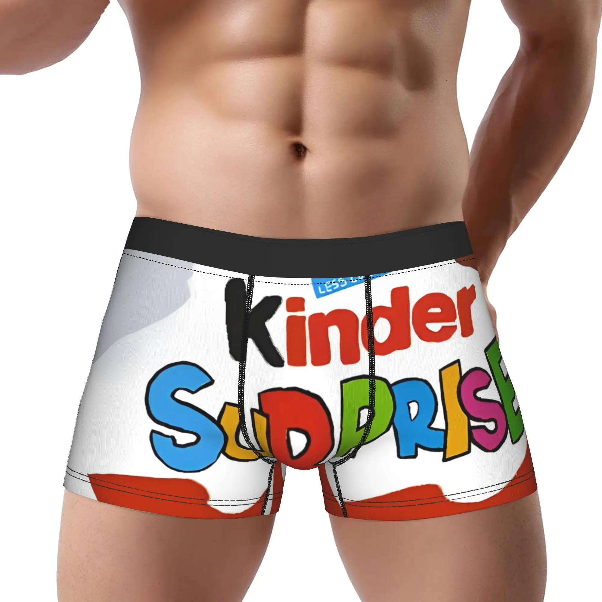 Surprise Egg Kinder Underpants Homme Panties Ropa interior para hombre Pantalones cortos estampados Calzoncillos tipo bóxer
