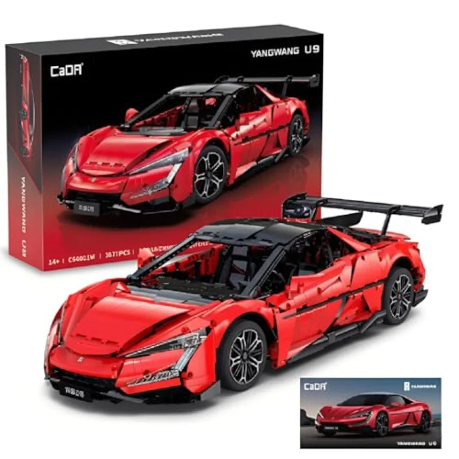 

Remote control race car building set for adults ABS plastic black 3671 pcs with tech display and official authorization