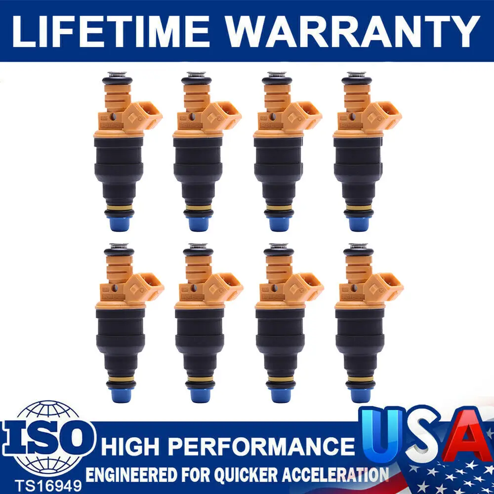 

Set 8 OEM NEW Fuel Injectors For Ford F150 F250 F350 5.0 5.8 4.6 5.4 #0280150718