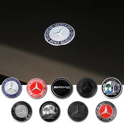 1PC Car Metal Flat Hood Badge Front Badge Logo Sticker for Mercedes Benz AMG W212 W213 W205 W177 W211 W176 CLS CLA CLK CLG GLS