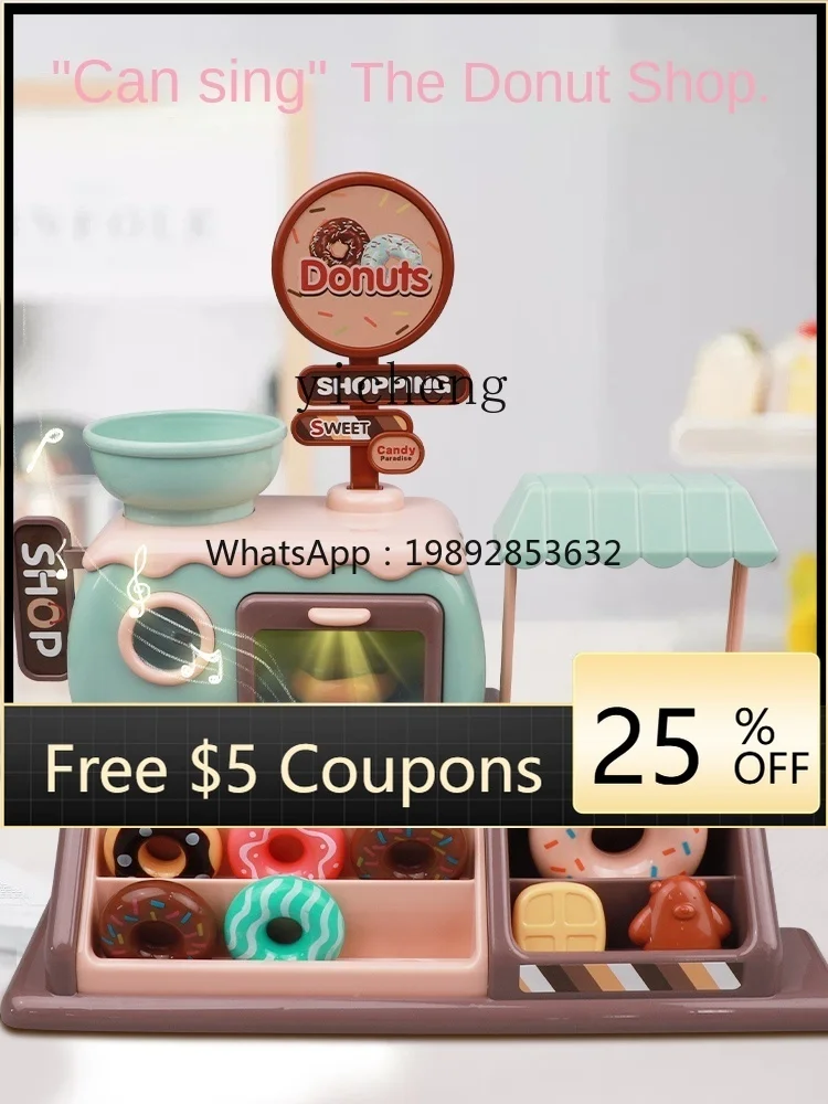 

Tqh Children's Donut Toy Girls Playing House Ice Cream Truck Oven Vending Machine Baby Gift