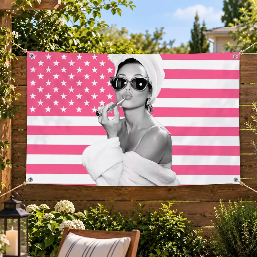 Celebrity Audrey Hepburn Flags Decorative Flag Banner Indoor Outdoor Garden Yard Patio Party Camping Wall Decor Gift