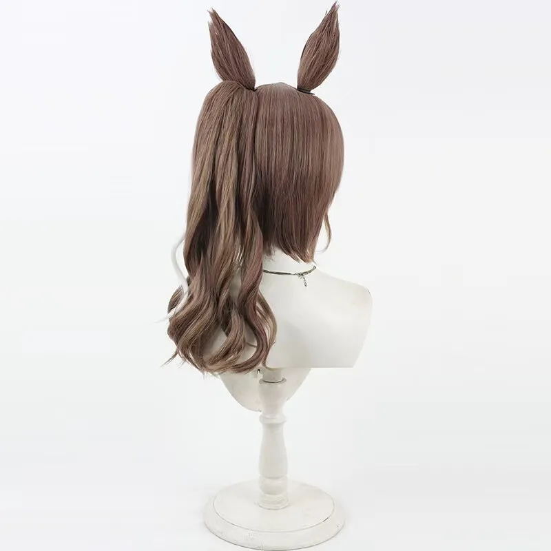 Highkey Hallowed Cosplay Wig Uma Musume Pretty Derby Heat Resistant Synthetic Hair Halloween Party Role Play + Free Wig Cap view 3