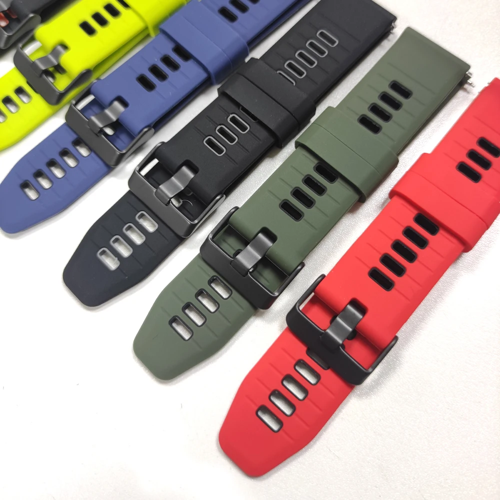 20mm 22mm Silicone Strap For Amazfit BALANCE/Pace Correa Smartwatch Band for Amazfit GTR 4 2E 3Pro GTS 4/2 mini Bip 5 3 Bracelet