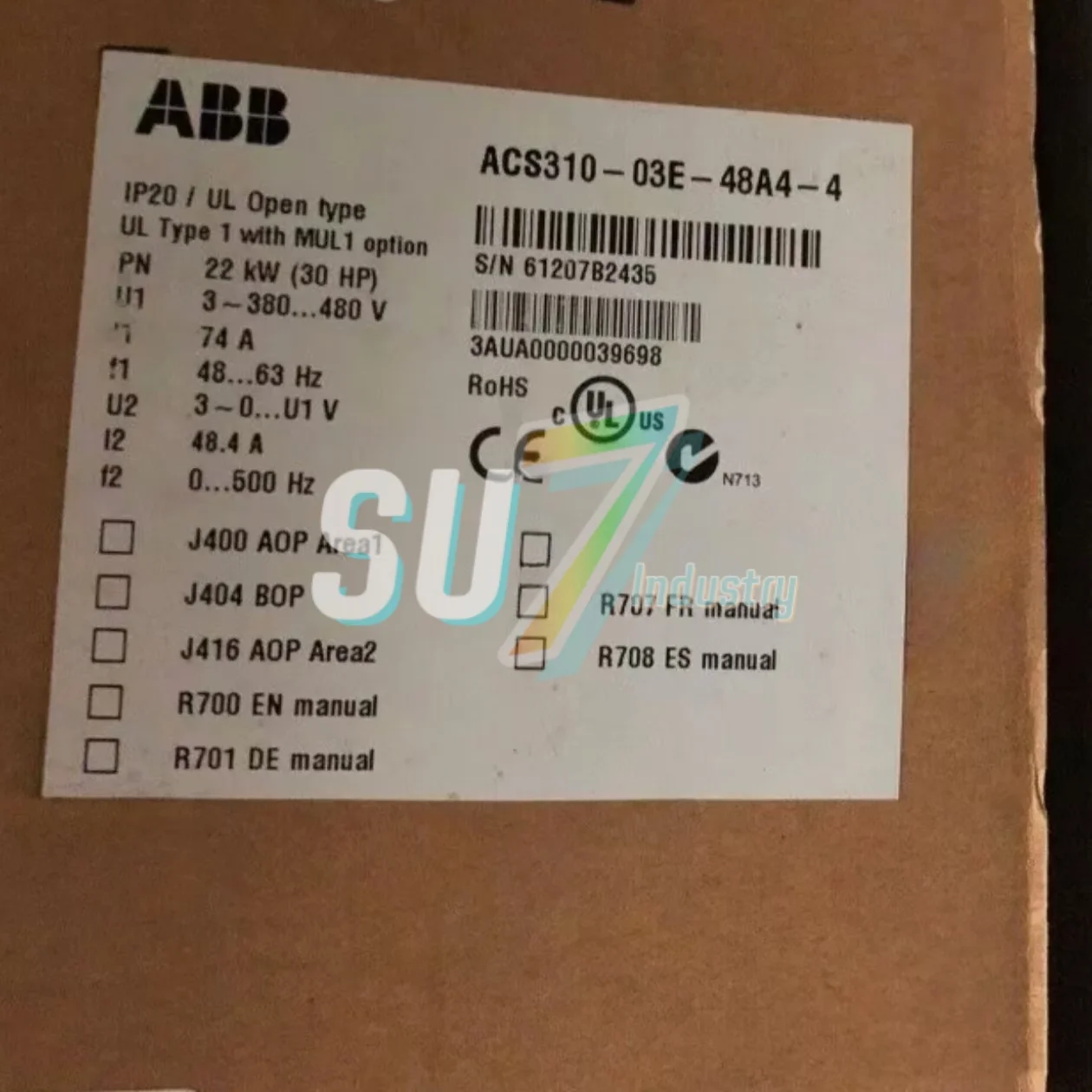 ACS310-03E-34A1-4 ACS310-03E-41A8-4 ACS310-03E-48A4-4 Nuovo convertitore di frequenza originale