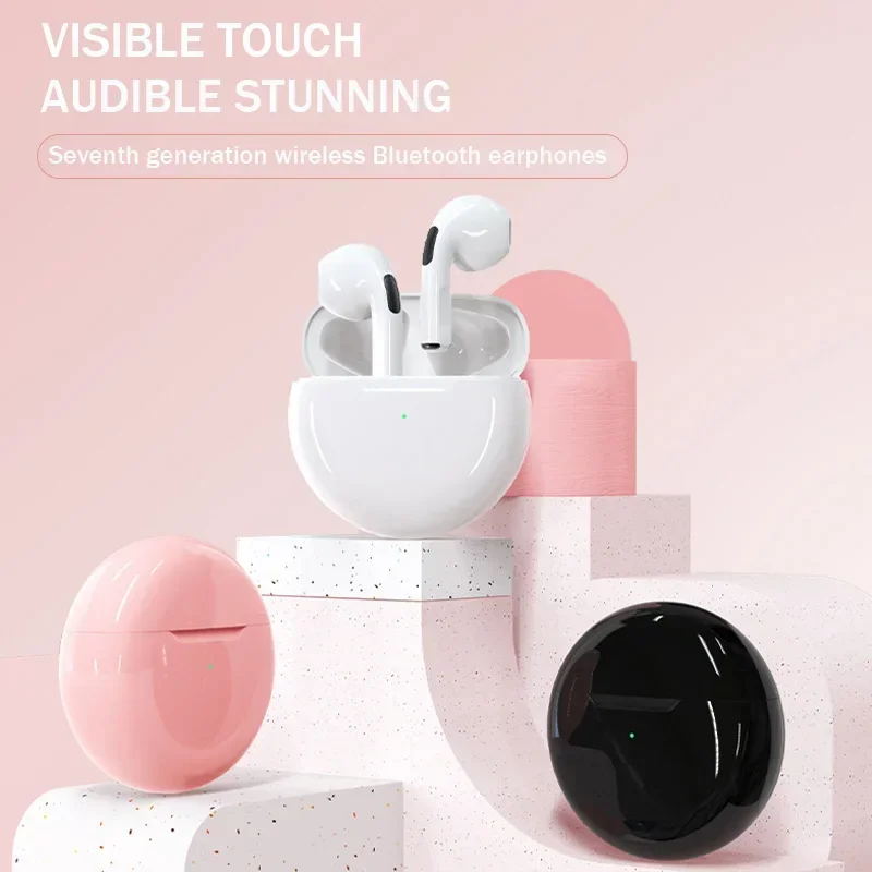 Nuovo originale Air Pro 6 TWS cuffie Wireless Fone auricolari Bluetooth Mic Pods In Ear auricolari auricolari cuffie sportive per Xiaomi