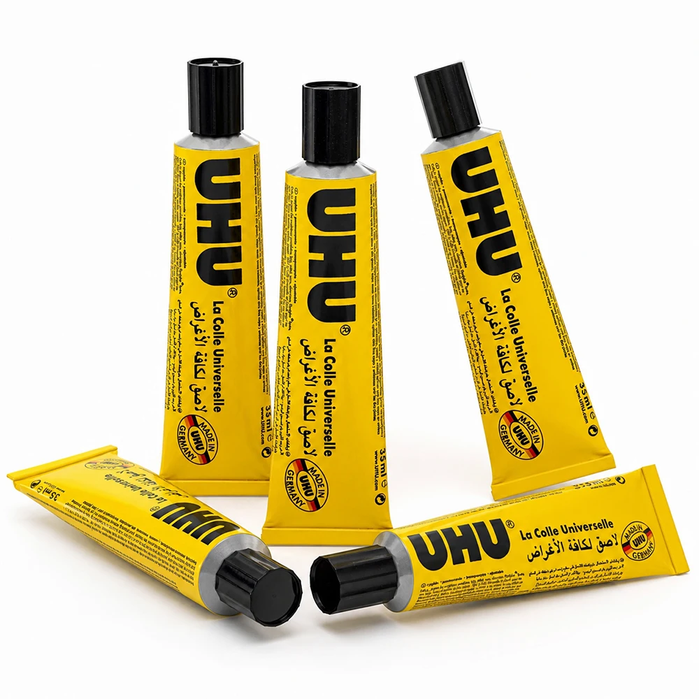 UHU All Purpose Transparent Adhesive Glue Extra Strong Clear Glue Handmade Model Glue Fabric Leather Glue DIY wig Glue