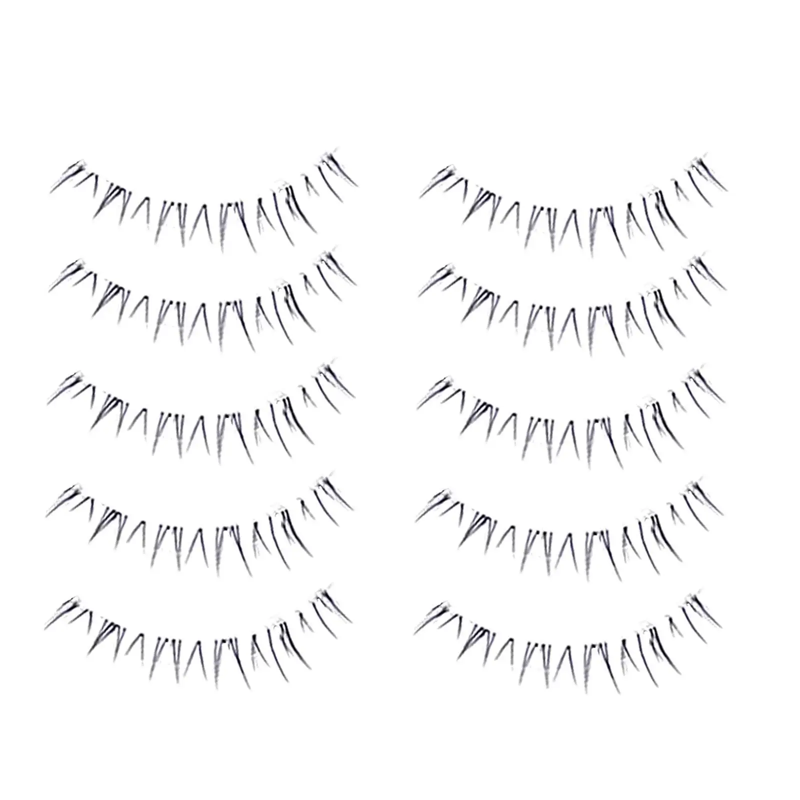 5 Paar falsche Wimpern, bequemes Zubehör, 10 x leichte künstliche Wimpern, künstliche Wimpern für Cosplay, Dating, Bühnenauftritt