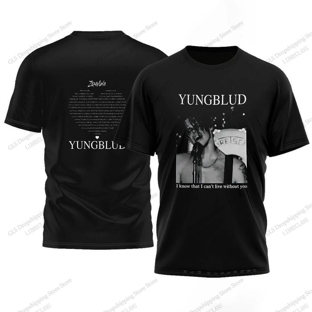 New Vintage Rock Band YungBlud World Tour 3d Print T-shirt Men Women Fashion Plus Size Tops Tee Harajuku Short Sleeve Tshirt Boy