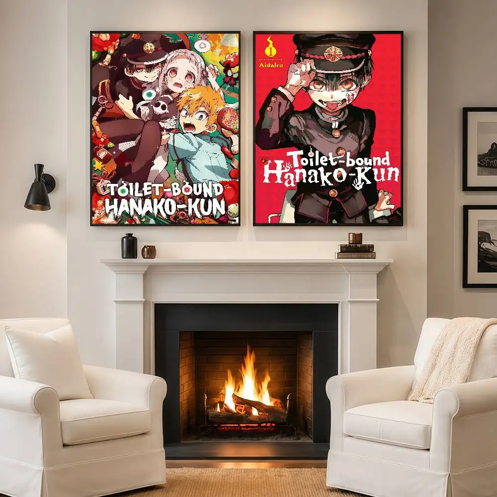 anime art T-Toilet bound Hanako-kun Posters Wall Art Retro Painting Home Room Cafe Club Dorm Wall Decor