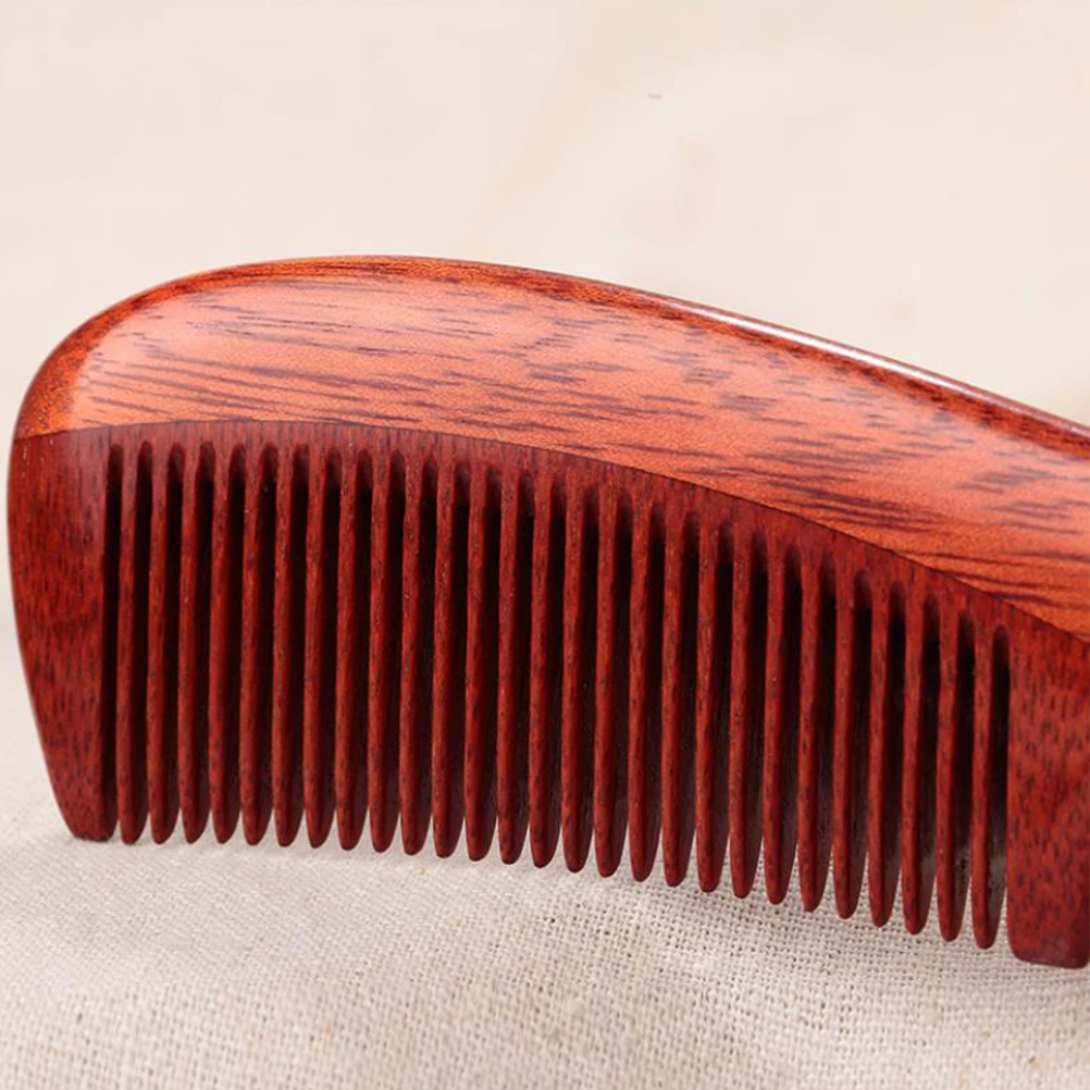 

Natural Sandalwood Hair Comb Thick Round Handle Anti-Static Massage Comb Stimulates Blood Circulation Comfortable Grip Straight