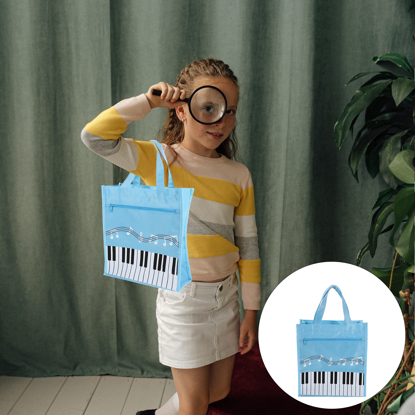 

Musical For Women Large Capacity Double Layer Music Book Storage Bag Piano Bag Lightweight Portable Handbag For