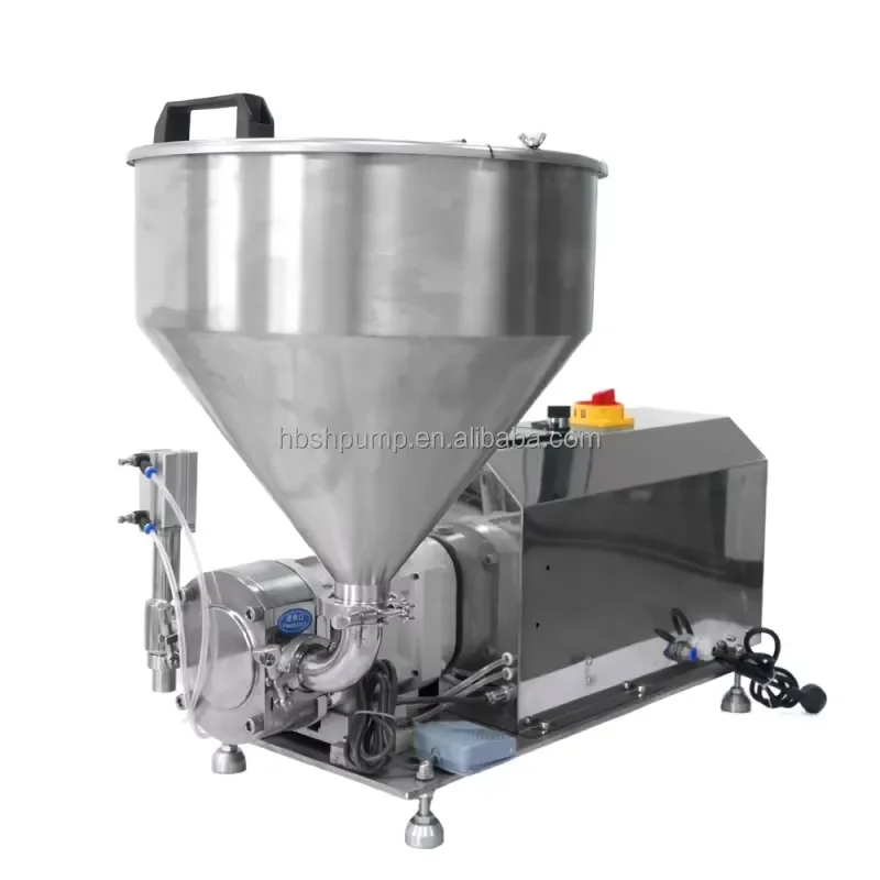 Semi Automatic Rotor Lobe Pump Filler Hard Peanut Butter Lotion Cream Jam Paste Honey Sauce Gel Filling Machine